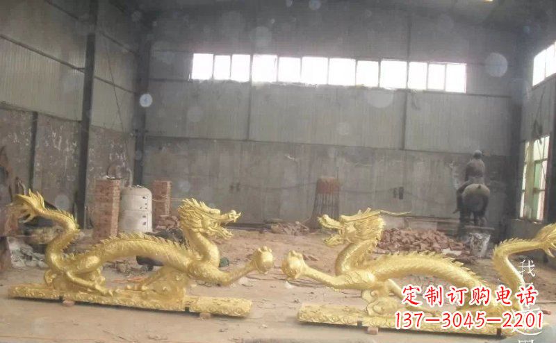 合肥双龙戏珠广场铜雕 (2)