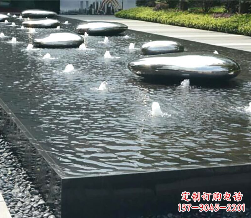 合肥水滴水池不锈钢雕塑