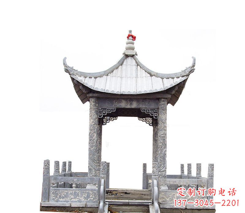 合肥四角仿古石凉亭石雕