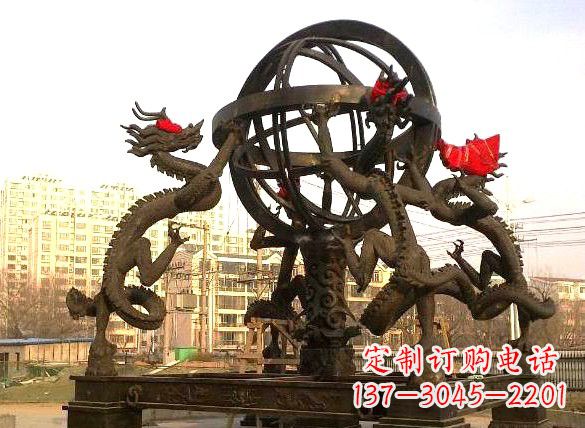 合肥四龙戏珠城市景观铜雕
