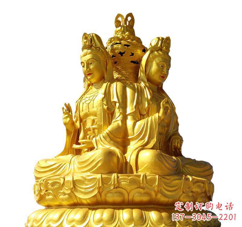 合肥四面观音菩萨铜像