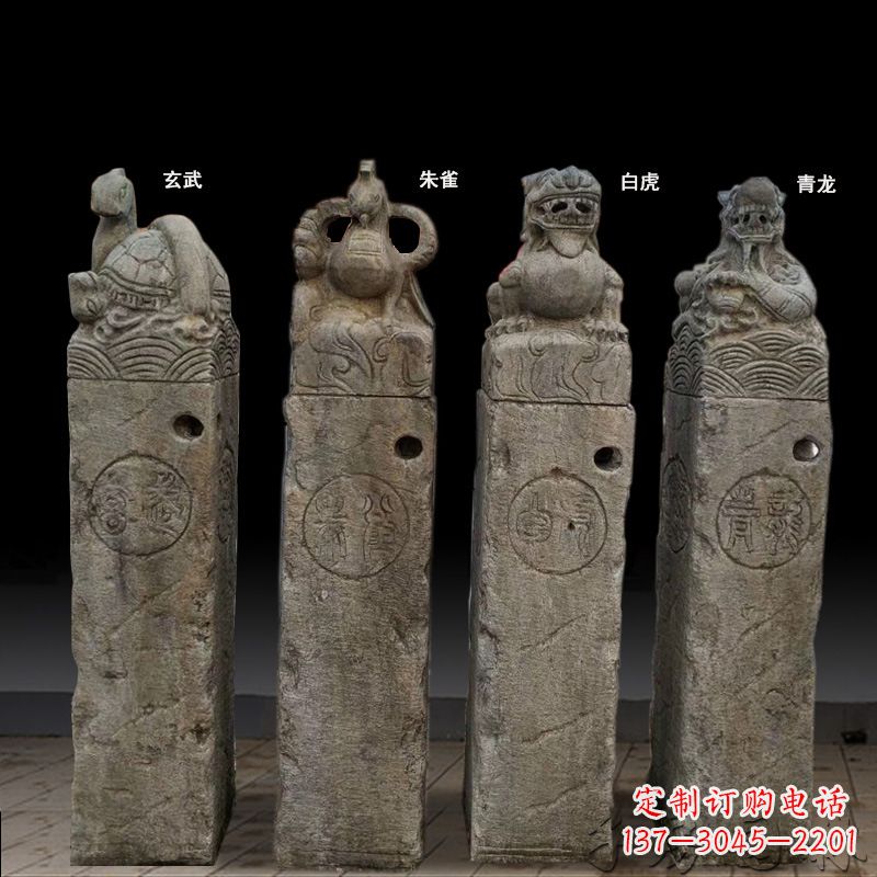 合肥四神兽拴马桩石雕