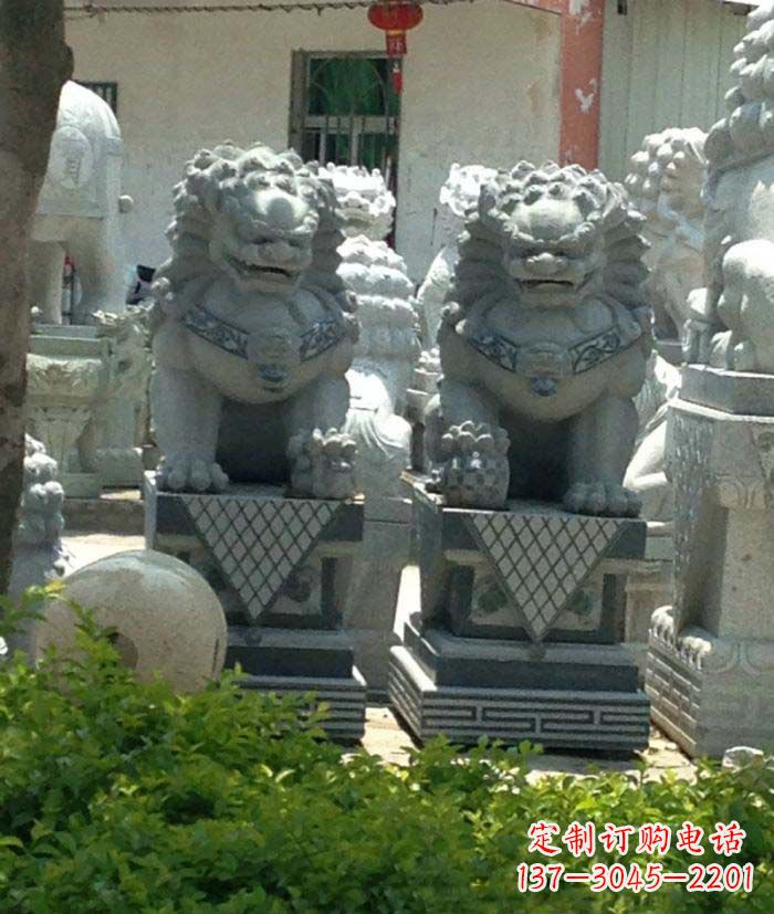 合肥寺庙景观仿古石狮子
