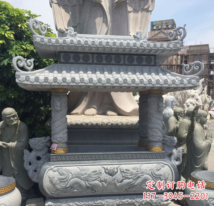 合肥寺庙景观仿古香炉石雕 (2)