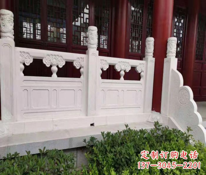 合肥寺庙景观汉白玉石浮雕栏板 (3)