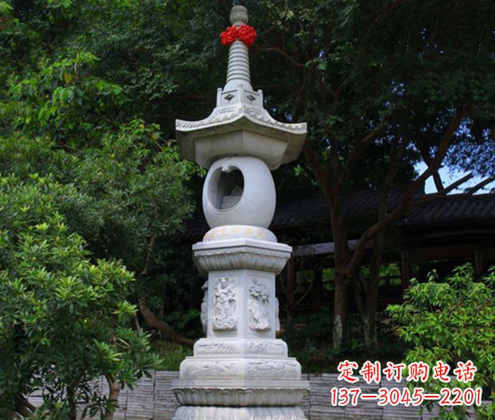 合肥寺庙景观舍利塔石雕 (2)