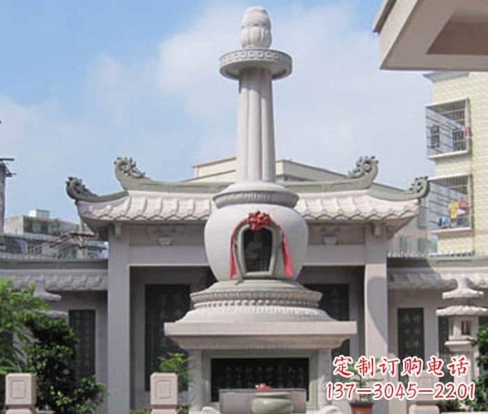 合肥寺庙景观舍利塔石雕 (4)