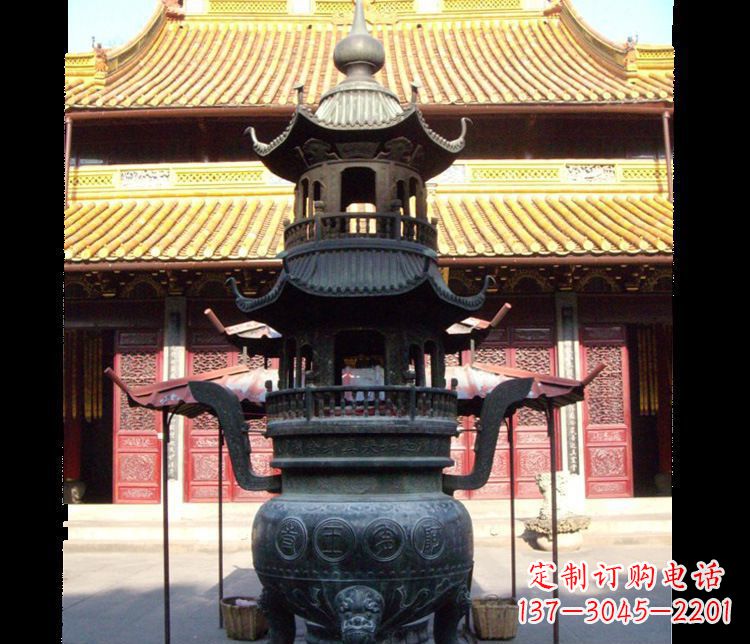 合肥寺庙景观香炉铜雕