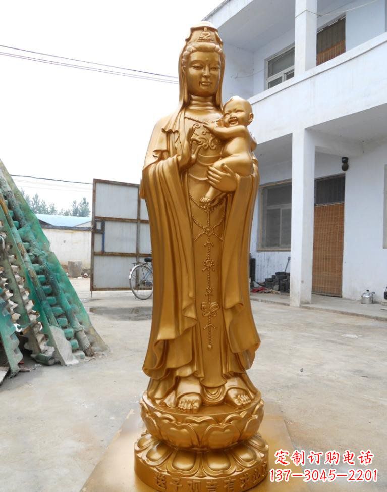 合肥寺庙立式送子观音铜雕