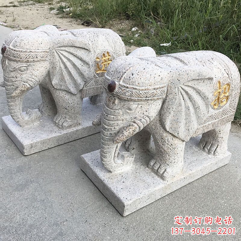 合肥寺庙门口大象石雕