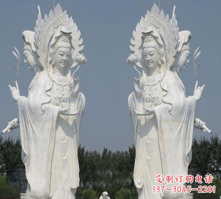 合肥寺庙三面观音菩萨雕塑