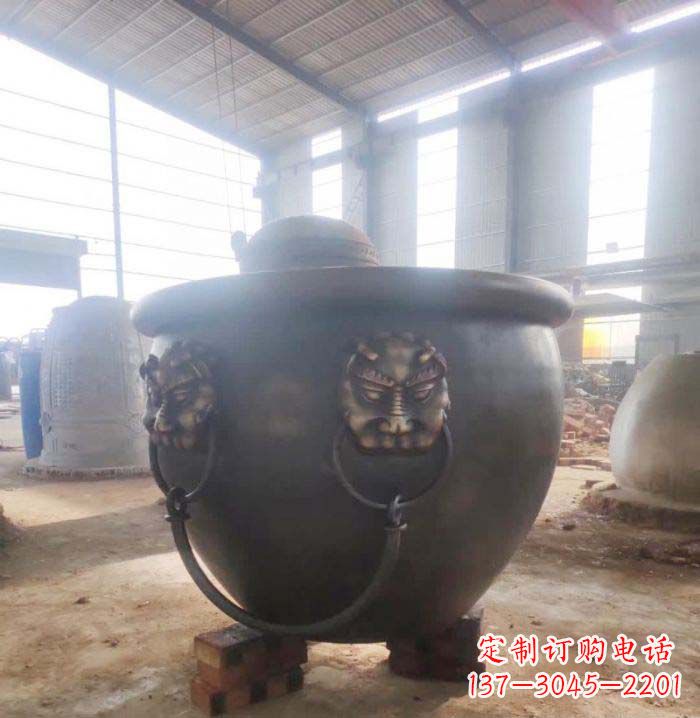 合肥寺庙水缸铜雕