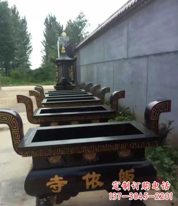 合肥寺庙四足方形香炉铜雕