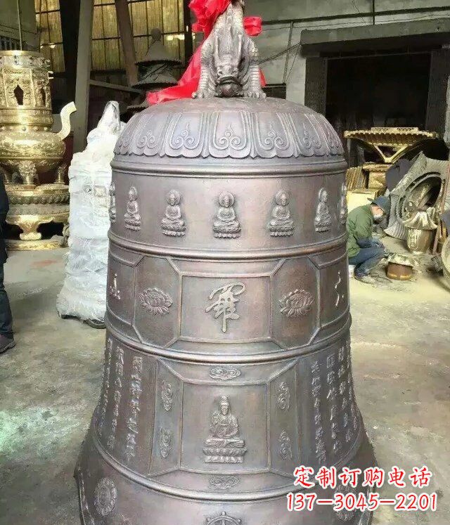 合肥寺庙铜雕钟铸铜钟雕塑
