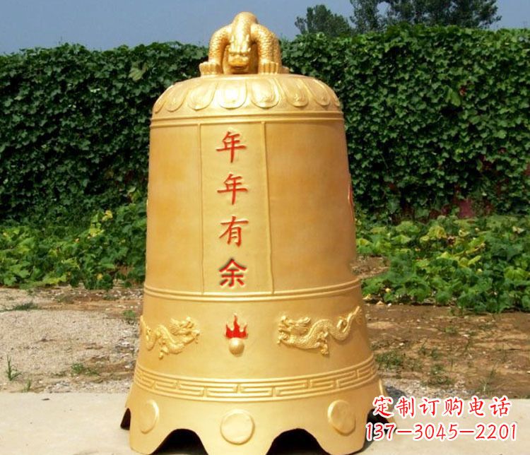 合肥寺庙铜钟雕塑 (2)