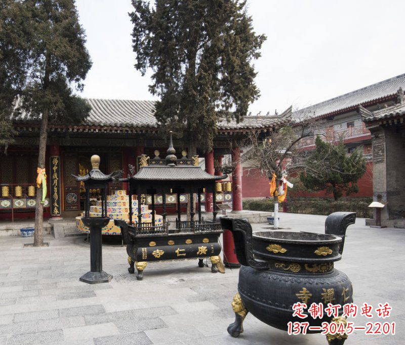 合肥寺庙铜香炉铜雕