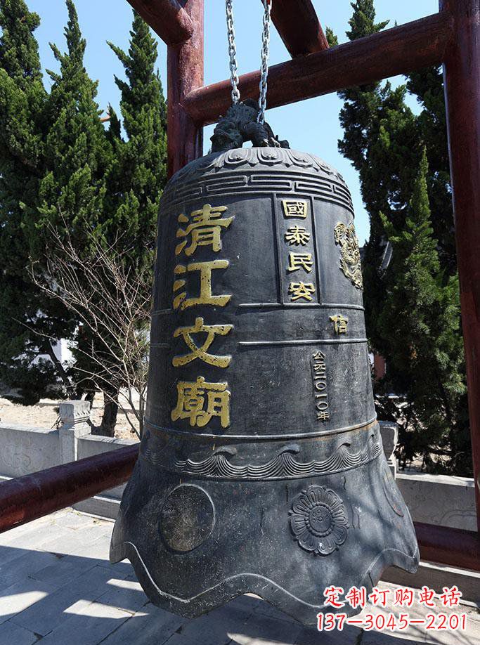 合肥寺庙铜钟雕塑 (5)
