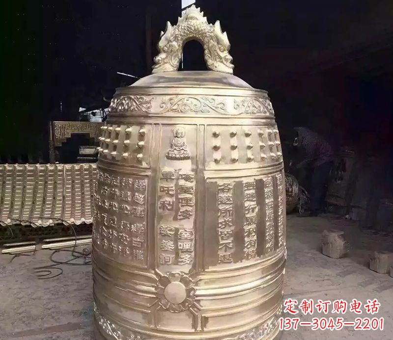 合肥寺庙铜钟雕塑 (3)