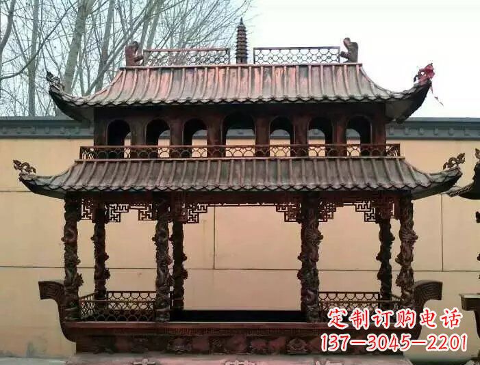 合肥寺庙香炉铜雕 (3)