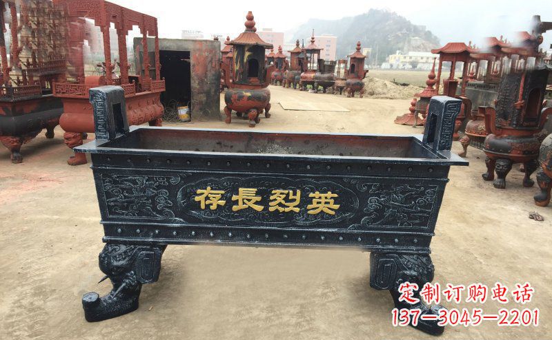 合肥寺庙香炉铜雕 (4)