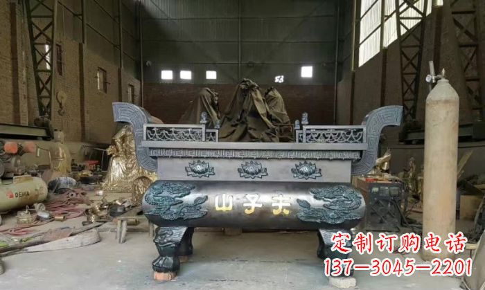 合肥寺庙香炉铜雕_2