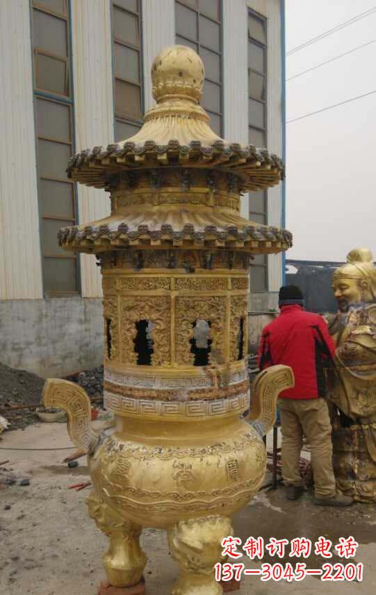 合肥寺庙香炉铜雕塑