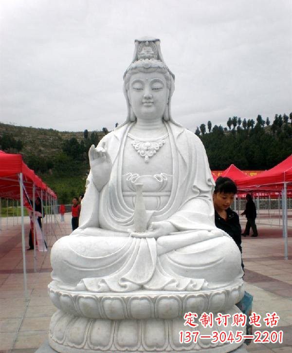 合肥寺庙坐式观音雕像