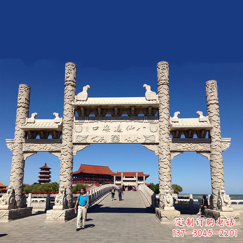 合肥寺院大门无楼石牌坊