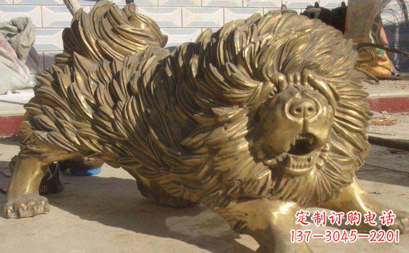 合肥松狮犬动物铜雕