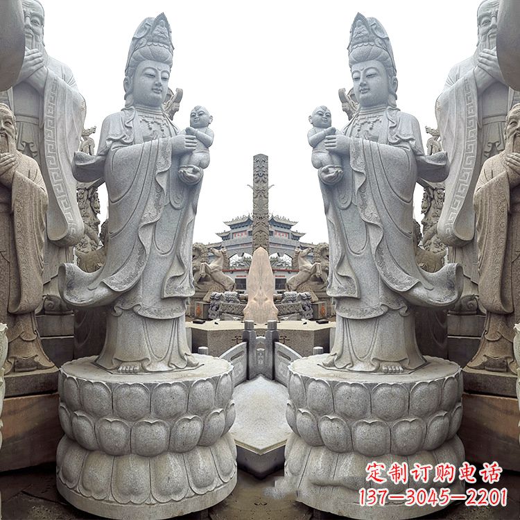 合肥送子观音青石雕塑