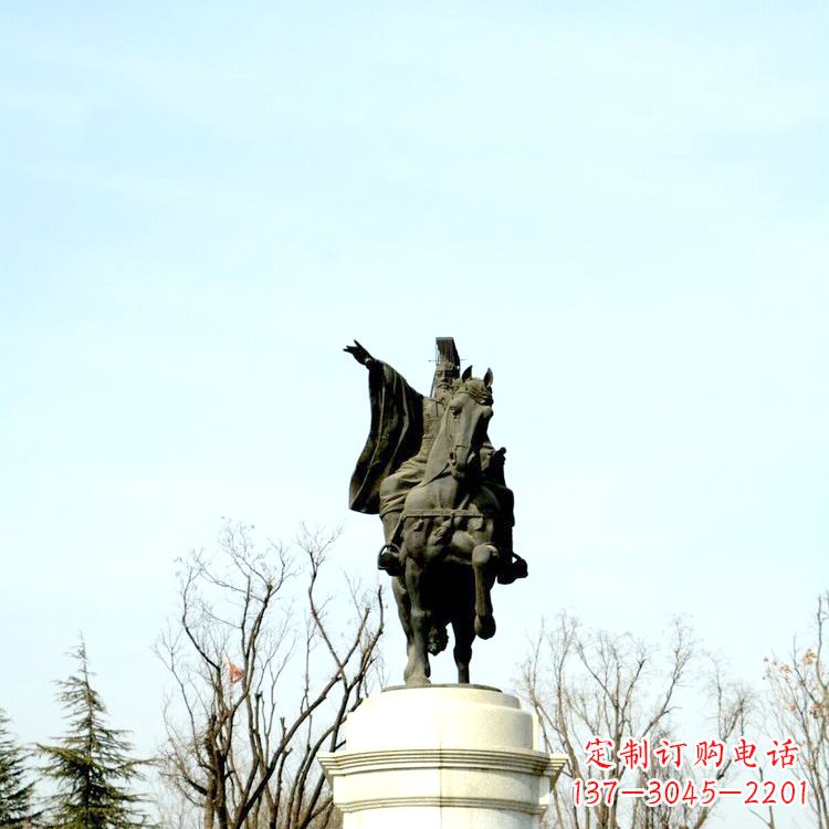 合肥隋文帝杨坚铜雕塑像