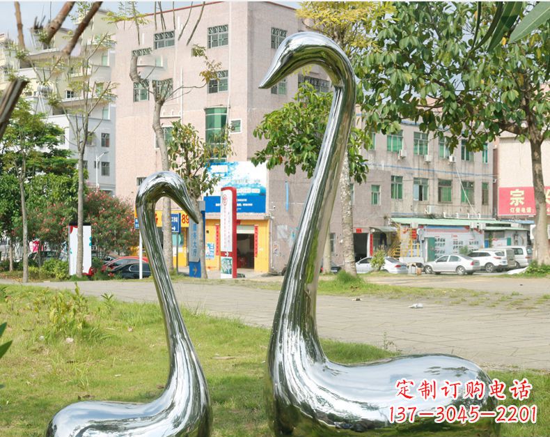 合肥天鹅抽象不锈钢雕塑112