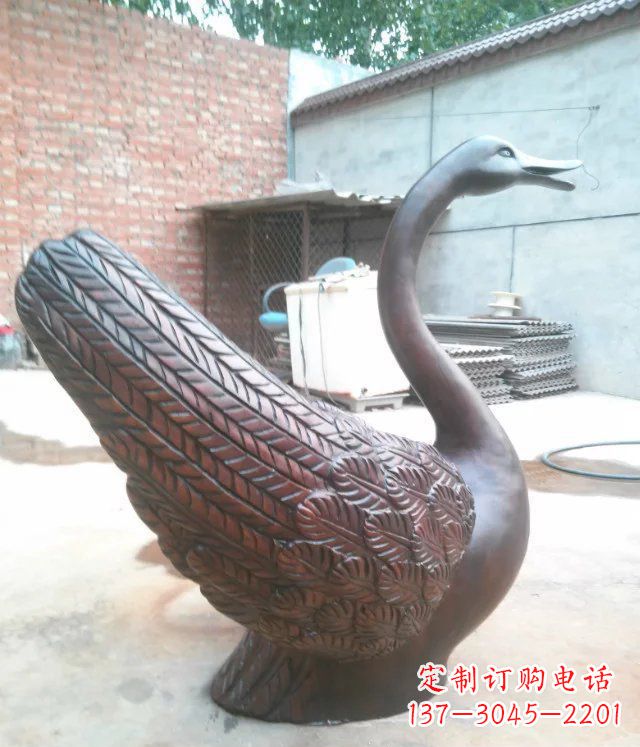 合肥天鹅公园天王动物铜雕