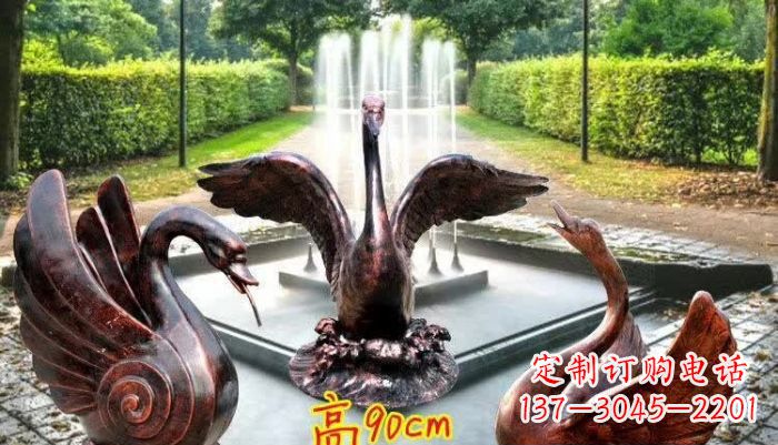 合肥天鹅喷泉铜雕塑