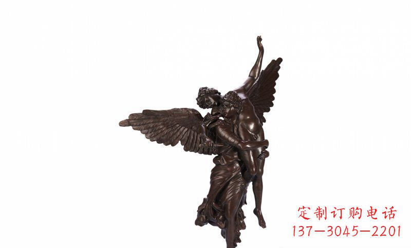 合肥天使玻璃钢仿铜人物雕塑