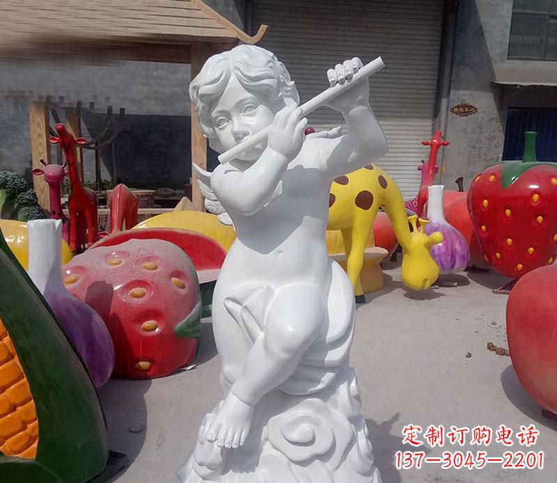合肥天使吹笛人物石雕