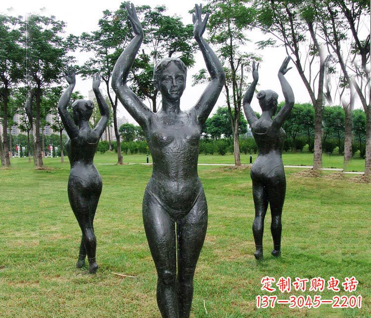 合肥跳芭蕾舞的女孩铜雕