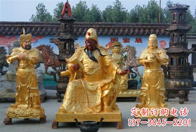 合肥贴金关公铜雕