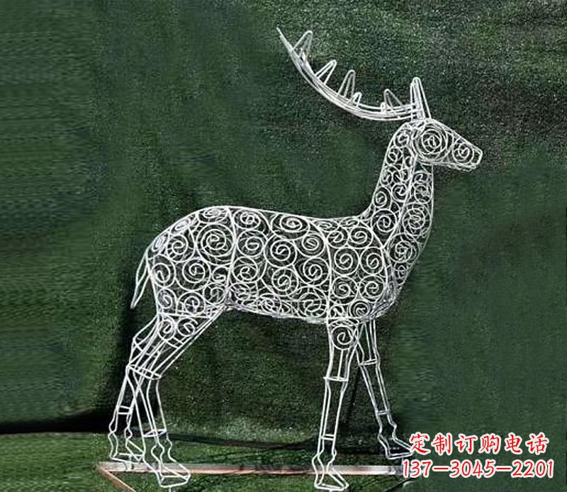 合肥铁艺不锈钢镂空梅花鹿雕塑
