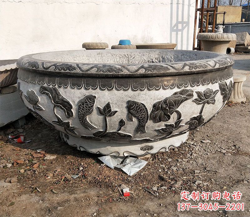 合肥庭院水缸景观石雕