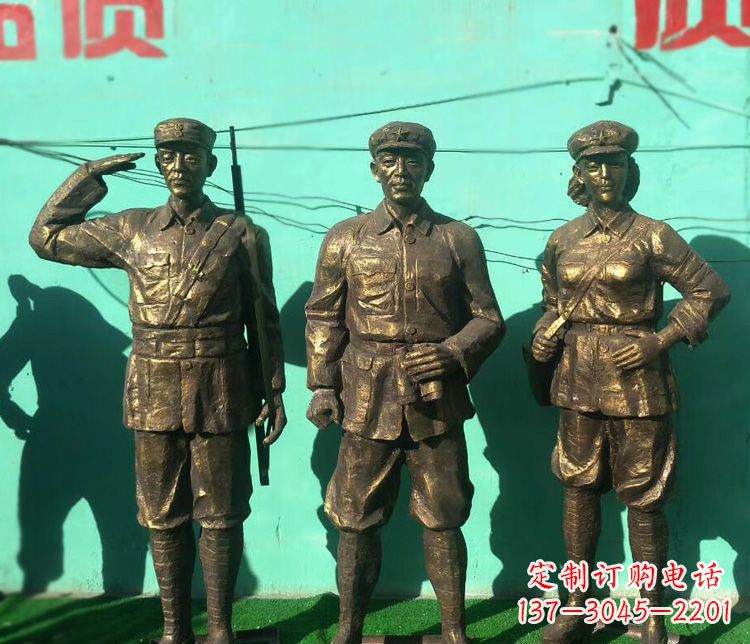 合肥铜雕八路军战士雕塑