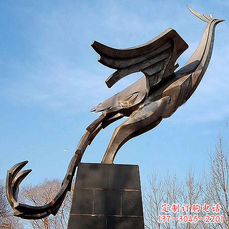 合肥铜雕百鸟之王凤凰景观雕塑