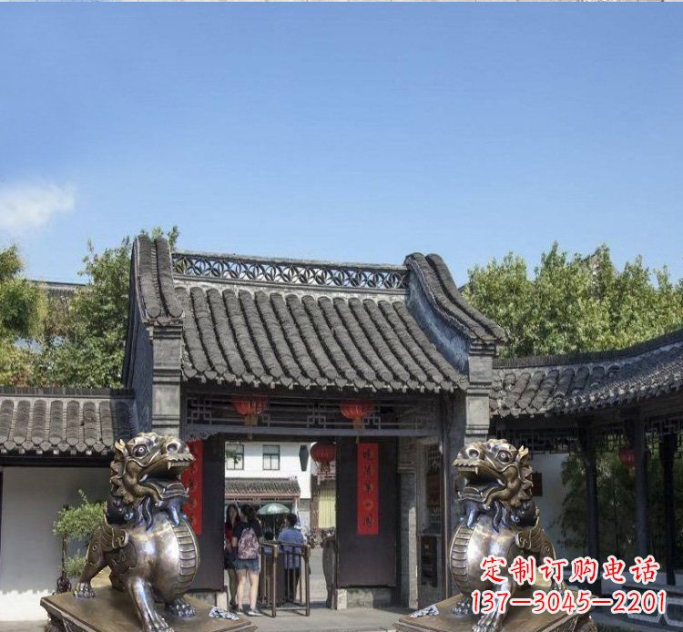 合肥铜雕北京狮子庭院动物雕塑
