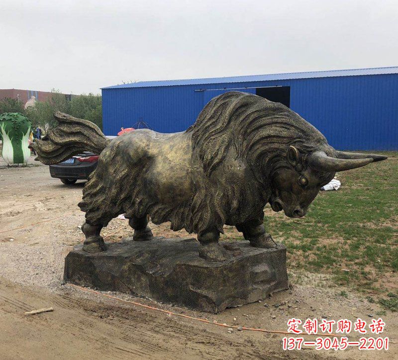 合肥铜雕奔牛雕塑