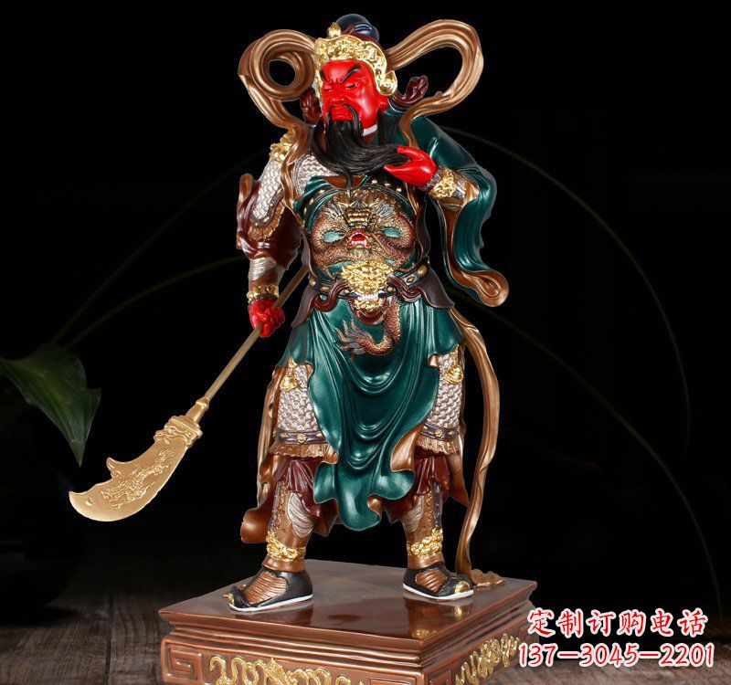合肥铜雕彩绘关公