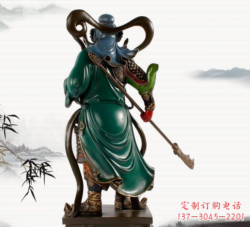 合肥铜雕彩绘武财神关公