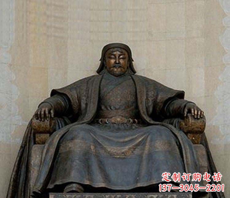 合肥铜雕大型成吉思汗雕塑