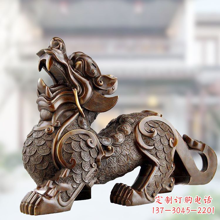 合肥铜雕仿古辟邪貔貅