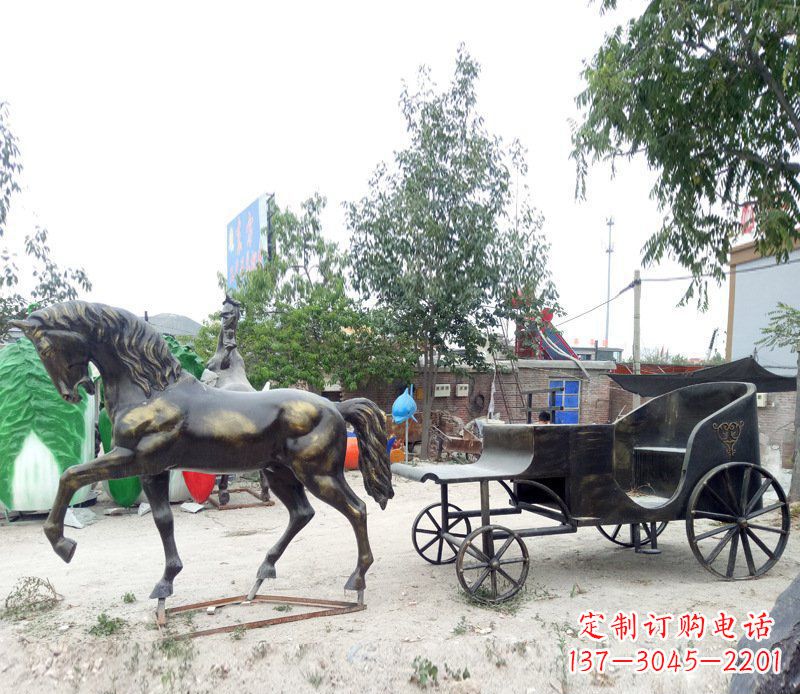 合肥铜雕古代战马景观摆件
