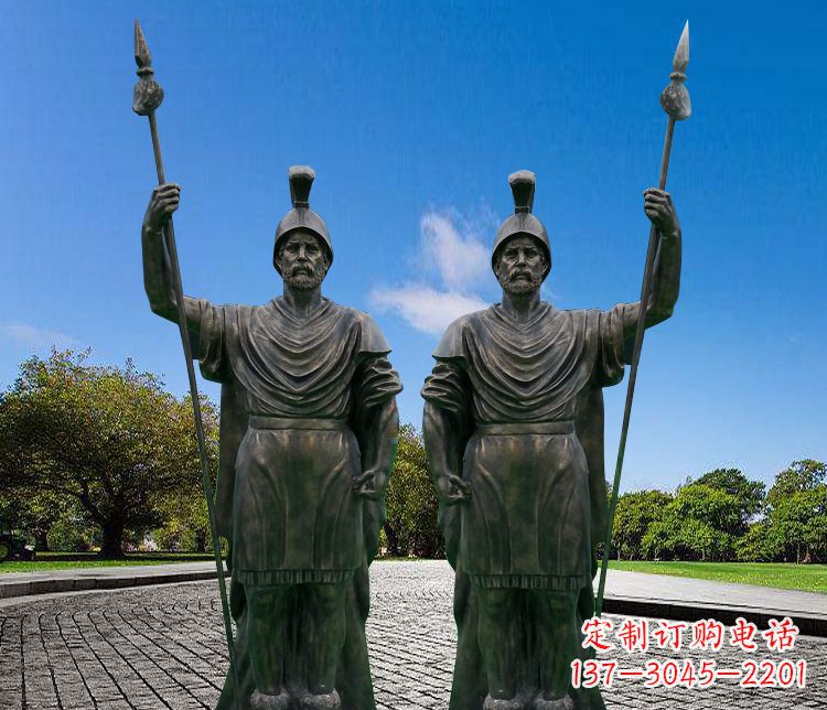 合肥铜雕古罗马战士人物